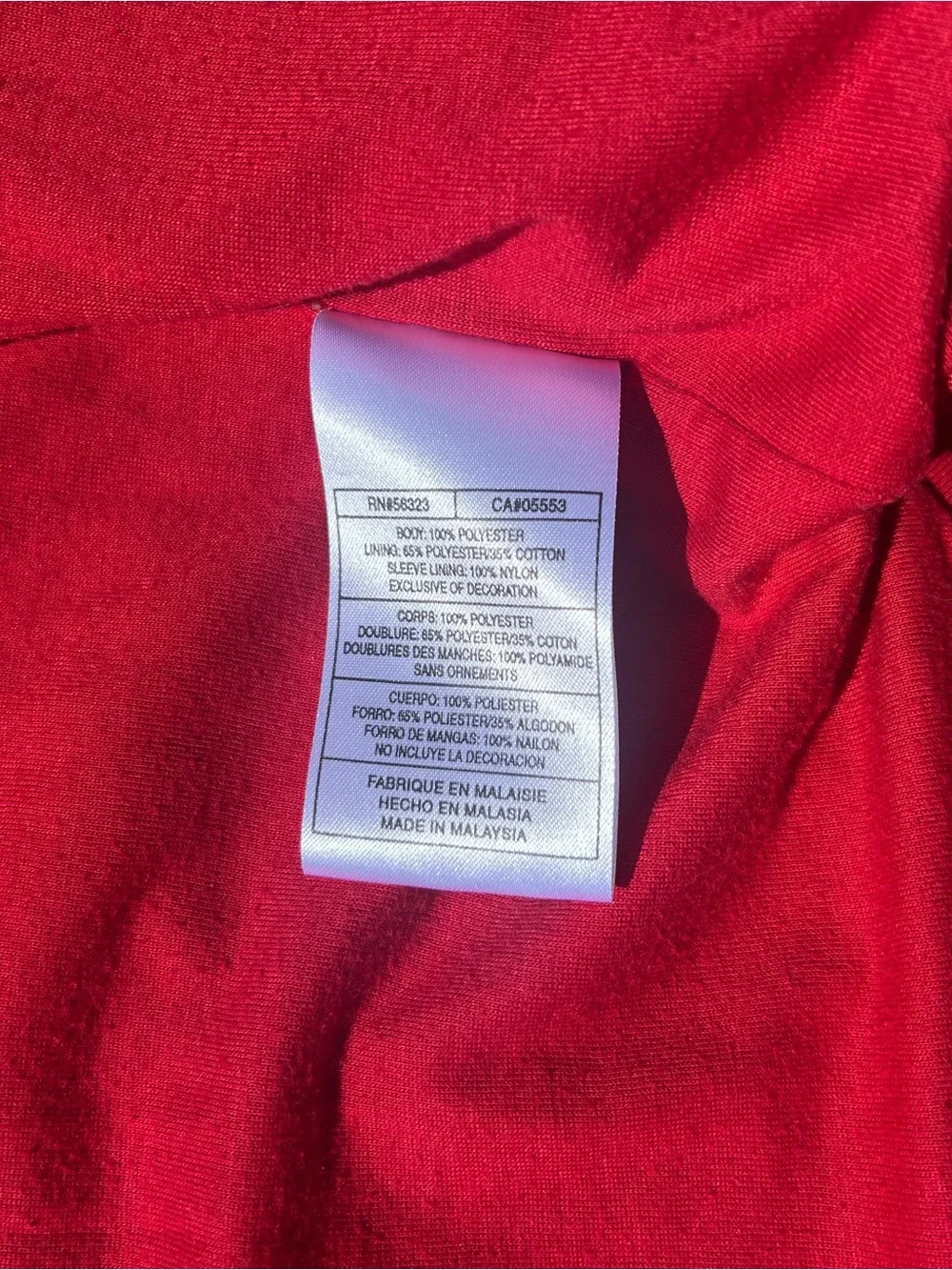 Nike Kids Red Full‑Zip Rain Jacket with Black Trim